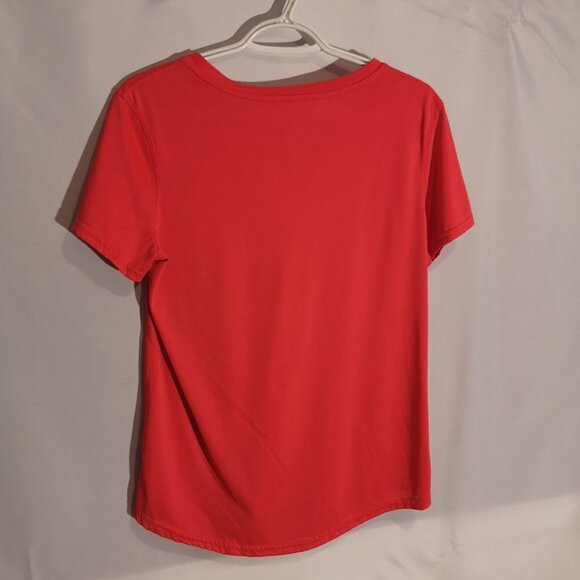 Danskin Ladies Size Medium (8-10) Orange Novelty Short Sleeve T-shirt - Picture 2 of 4